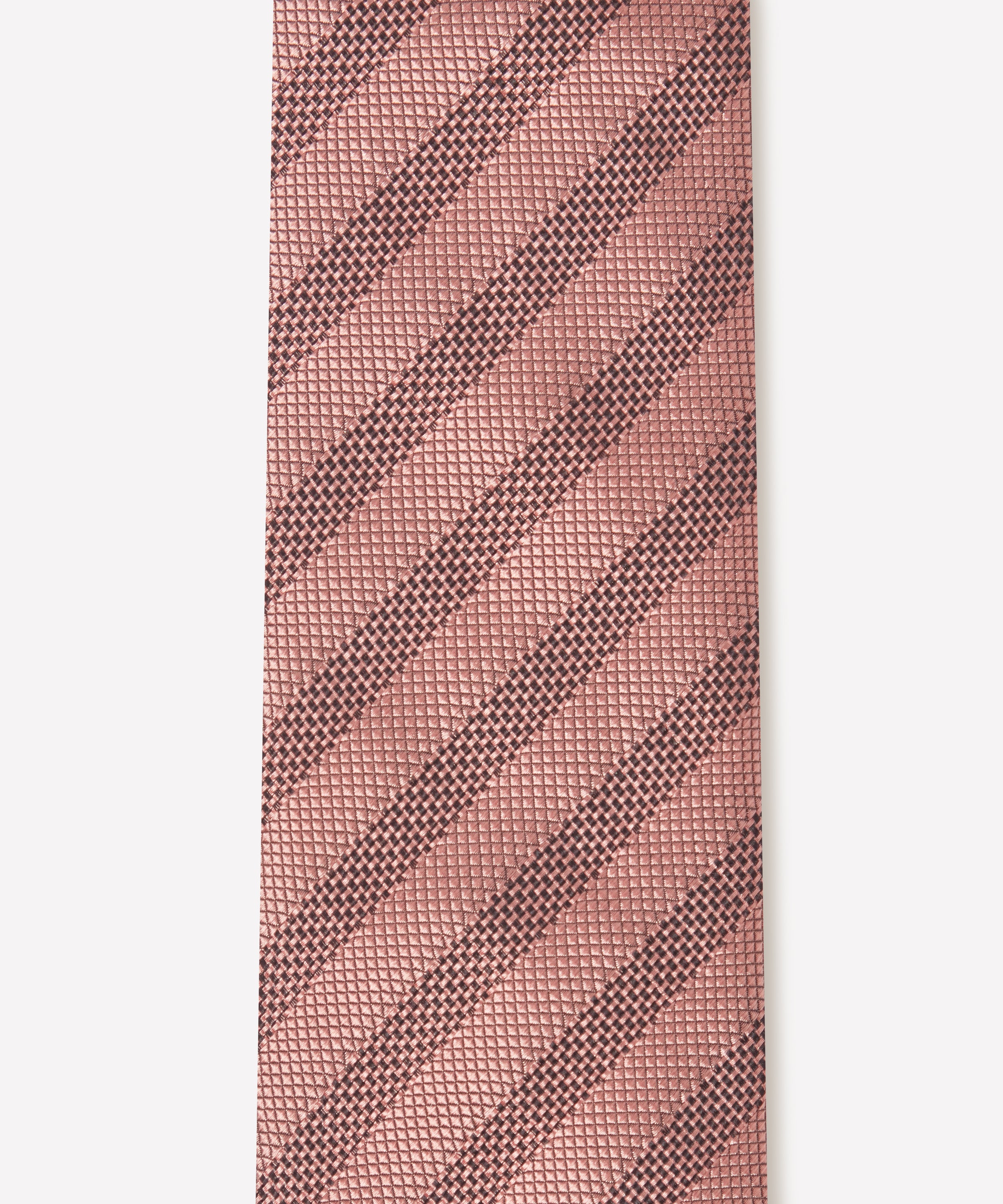 Pale Pink Tonal Striped Silk Tie