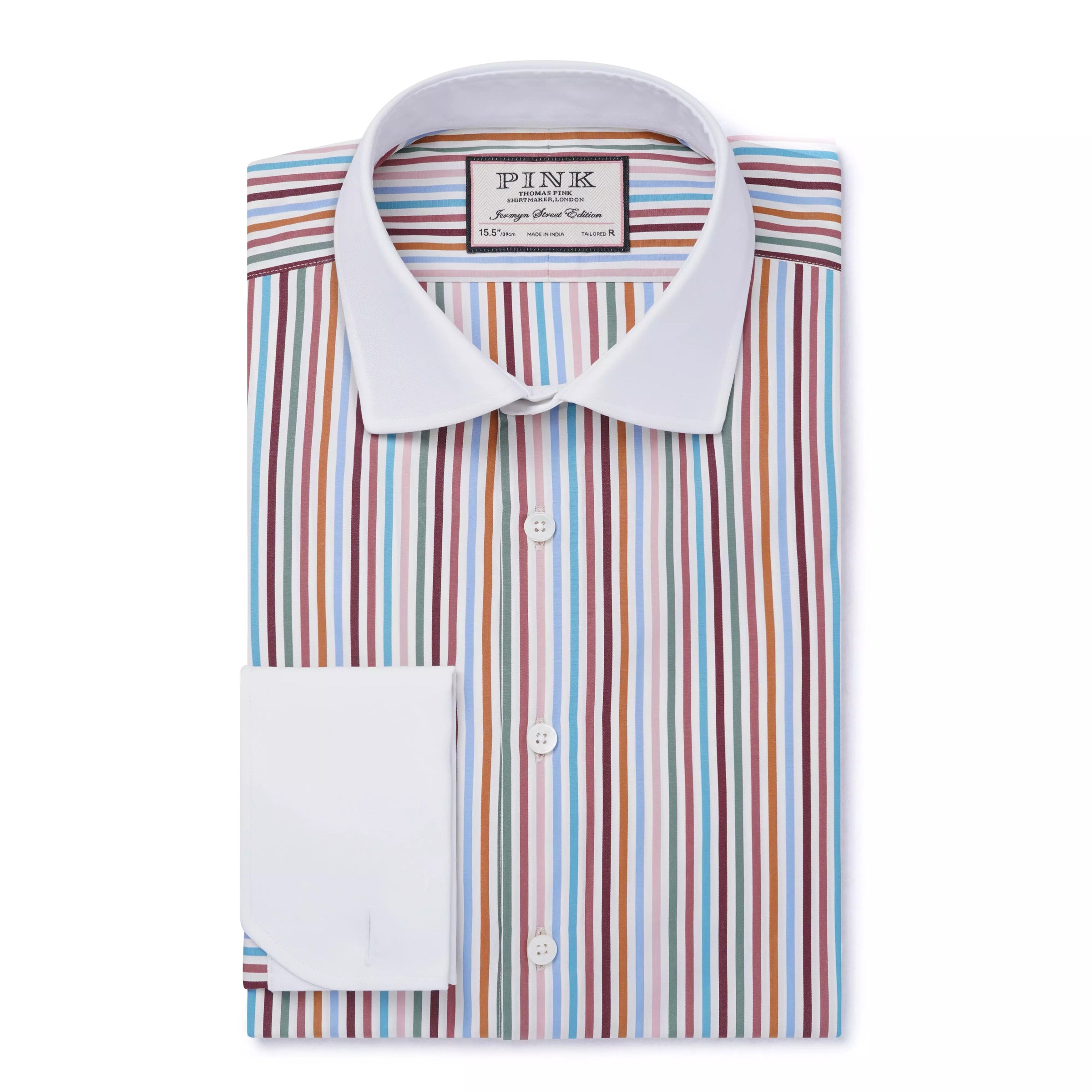 Multicolour Tailored Fit Multi Bengal Stripe Formal Shirt