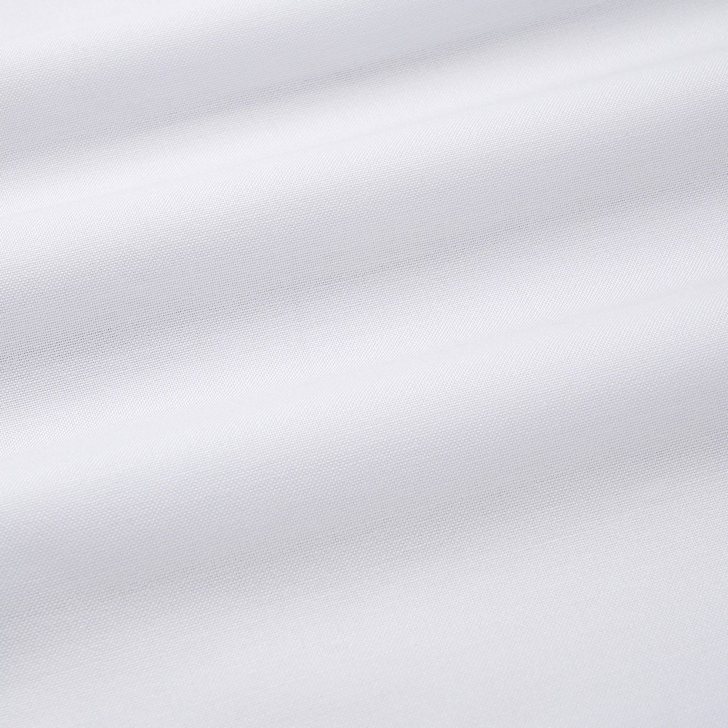White Slim Fit Double Cuff Cotton Oxford Formal Shirt