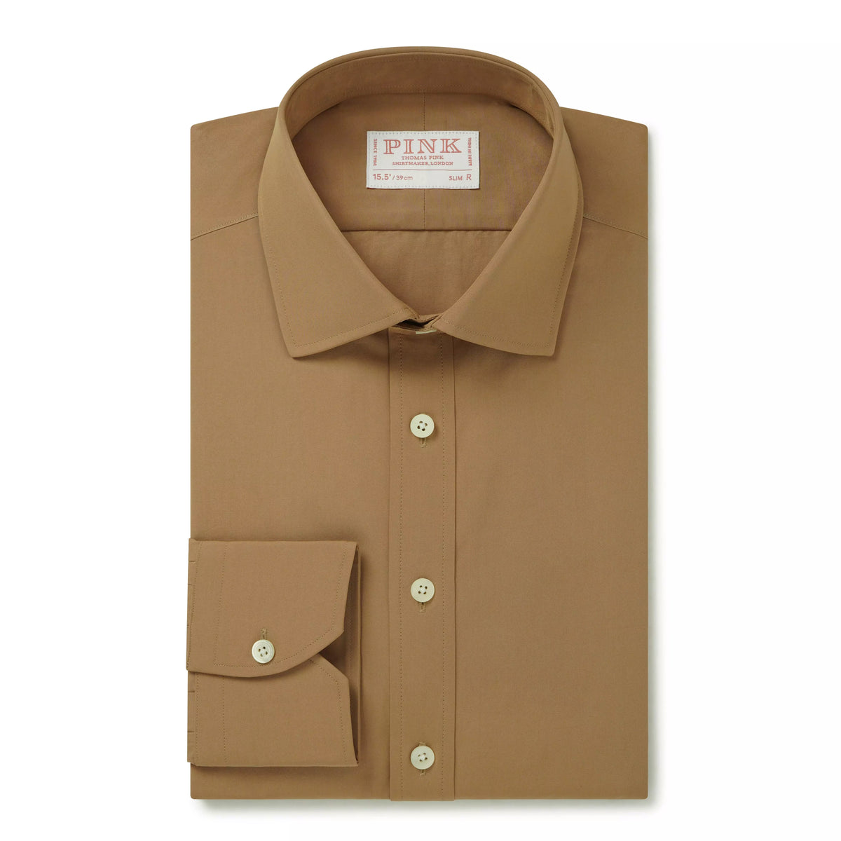 Camel Slim Fit Soft Finish Poplin Formal Shirt